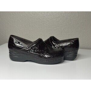 Croft & Barrow Shoes Womens 10 M Juliana Faux Croc Clogs Slip On Comfort Brown